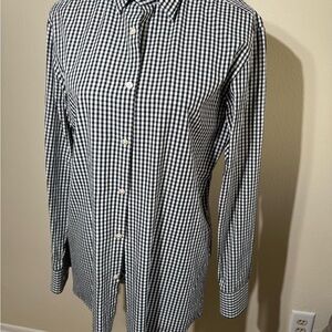 Men's Black and White Checkered Shirt